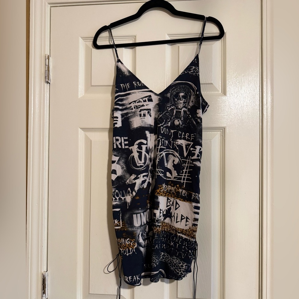EUC Balmain x Victoria's Secret  Graphic Slip Dress